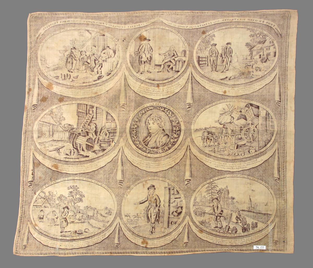 1974.0177 textile, printed reverse