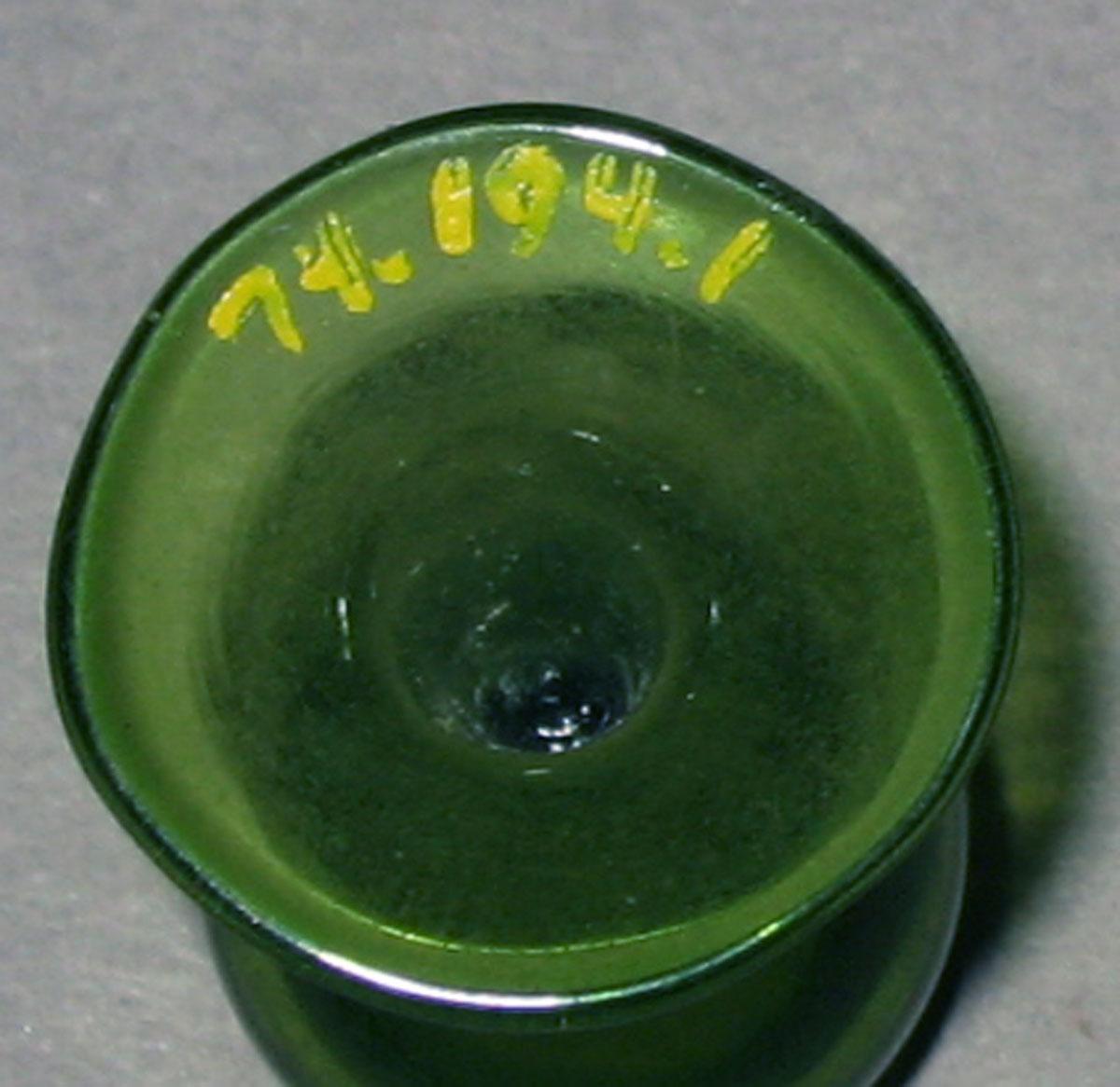 1974.0194.001 Miniature glass goblet (underside)