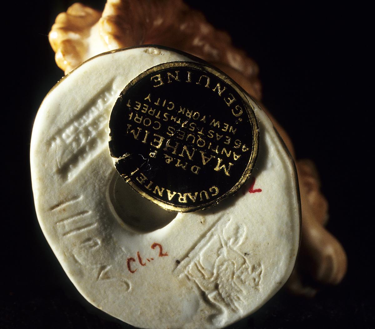 1974.0201 Rockingham porcelain figure (underside)