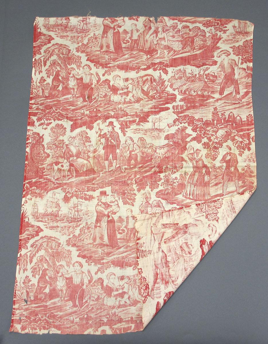 1952.0306.001 Textile, printed folded corner