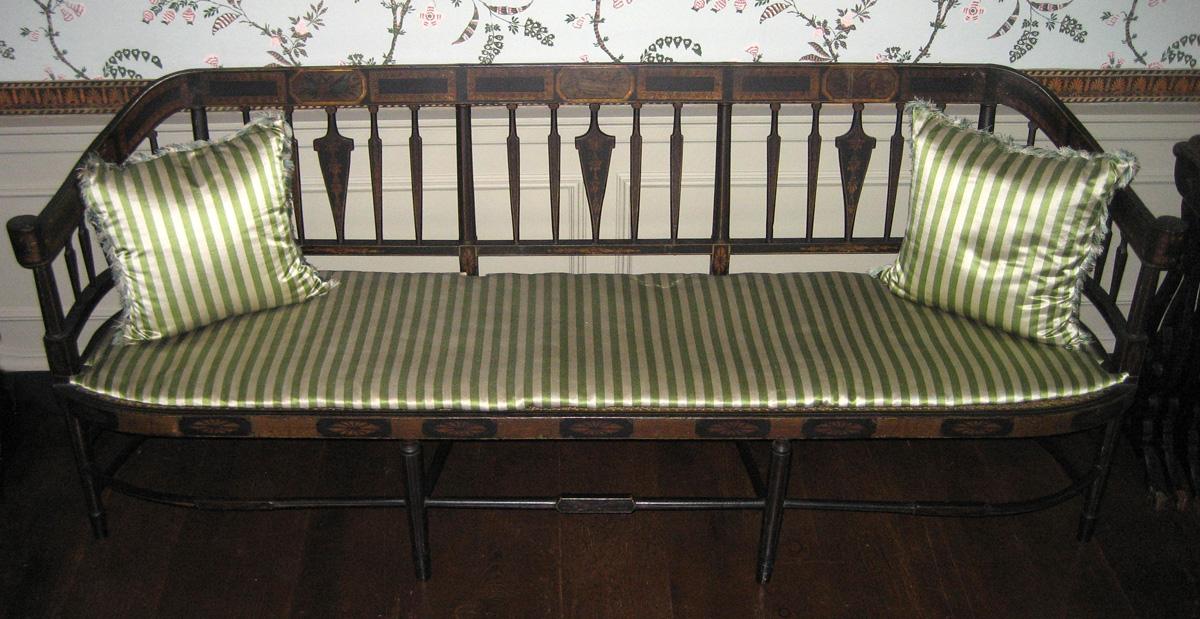 1957.1064 settee and cushions R2009.5017 view 2