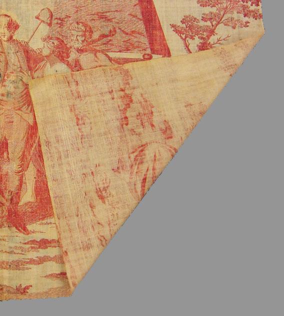 1952.0306.003 textile, printed folded corner