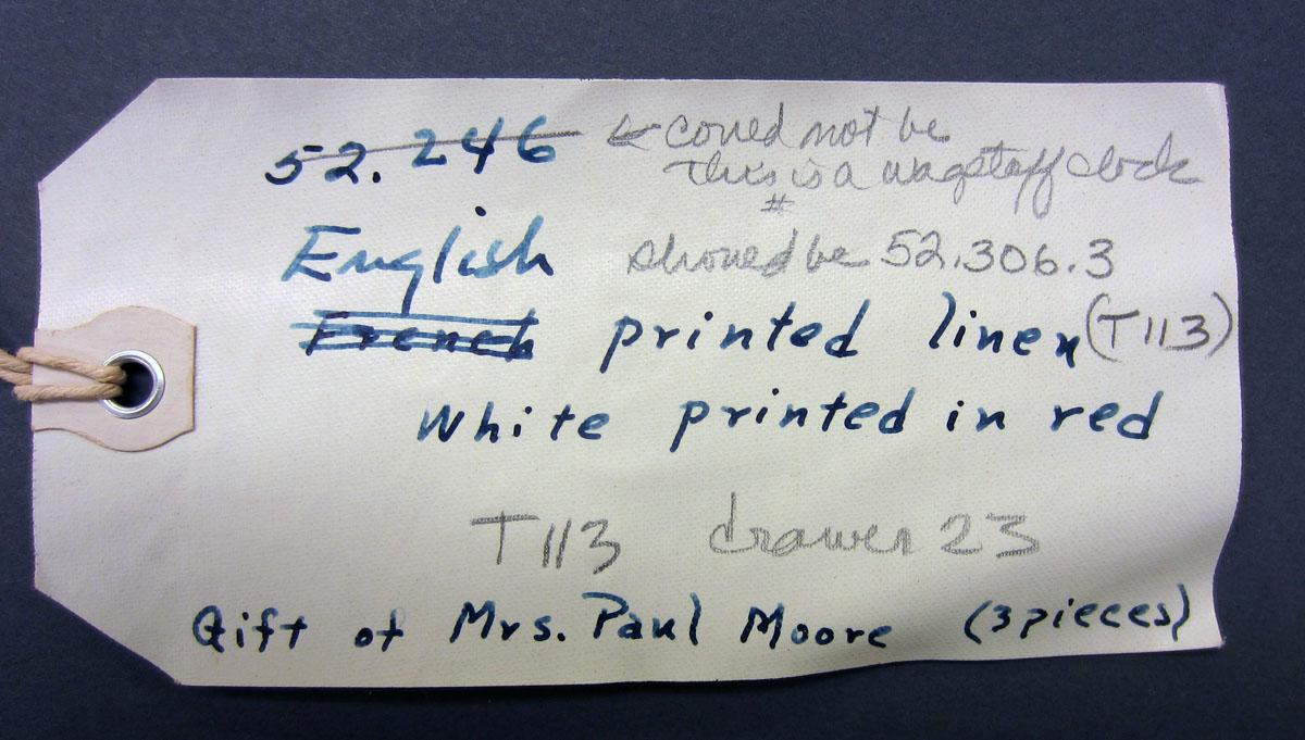 1952.0306.003 textile, printed label