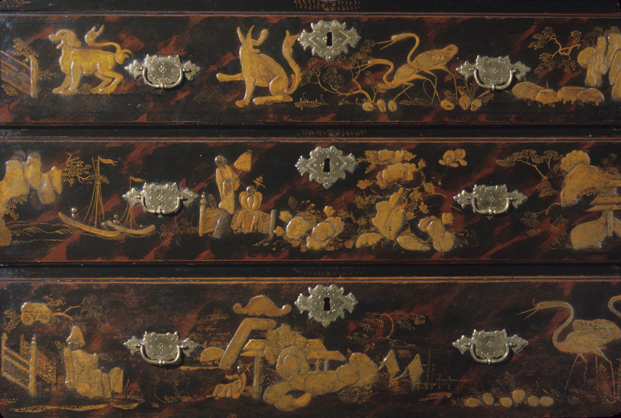 1957.1084 Chest of drawers, detail 8