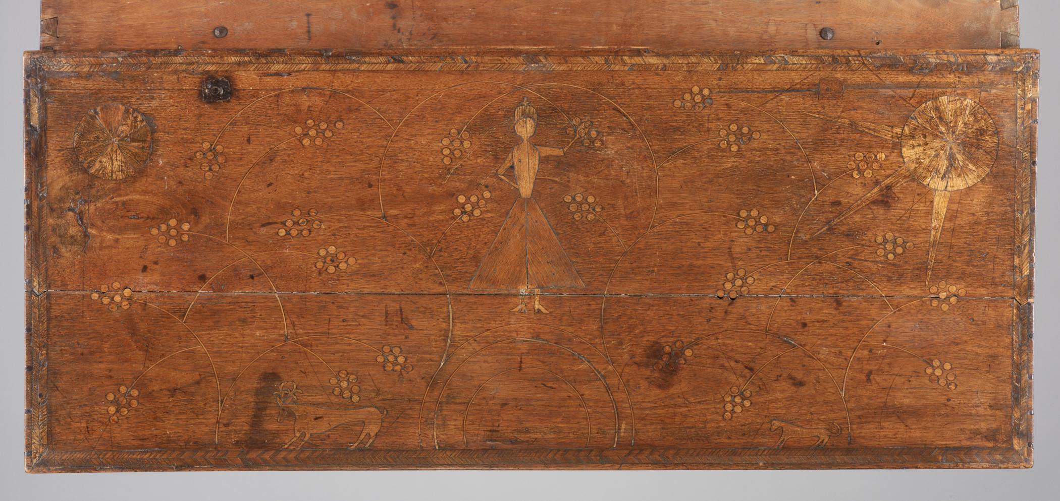 1957.1108 Chest, detail 2, lid