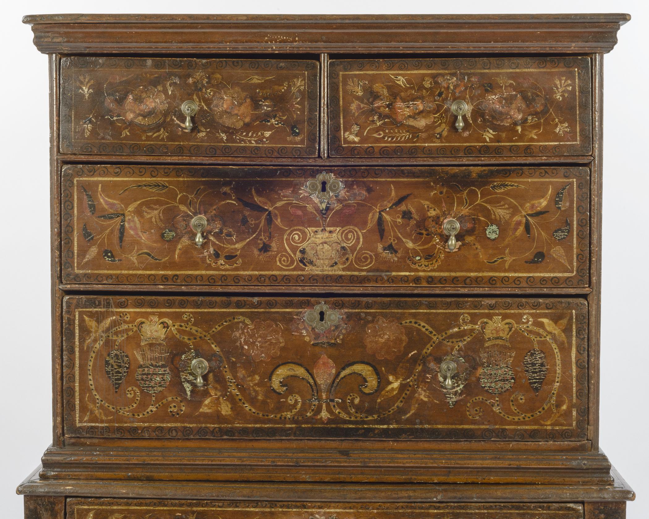 1957.1110 Chest of drawers, detail 1