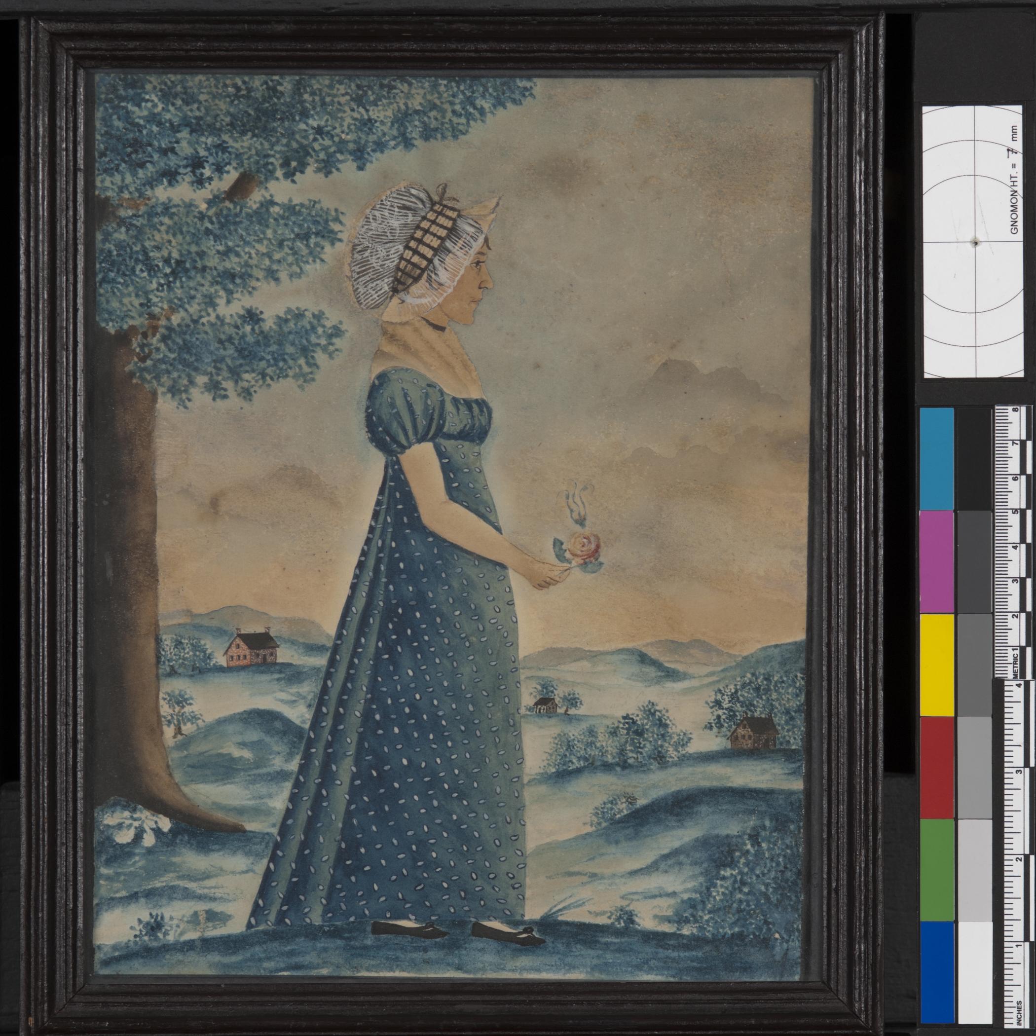 1957.1121 A Drawing, 1957.1122 B Frame, view 2
