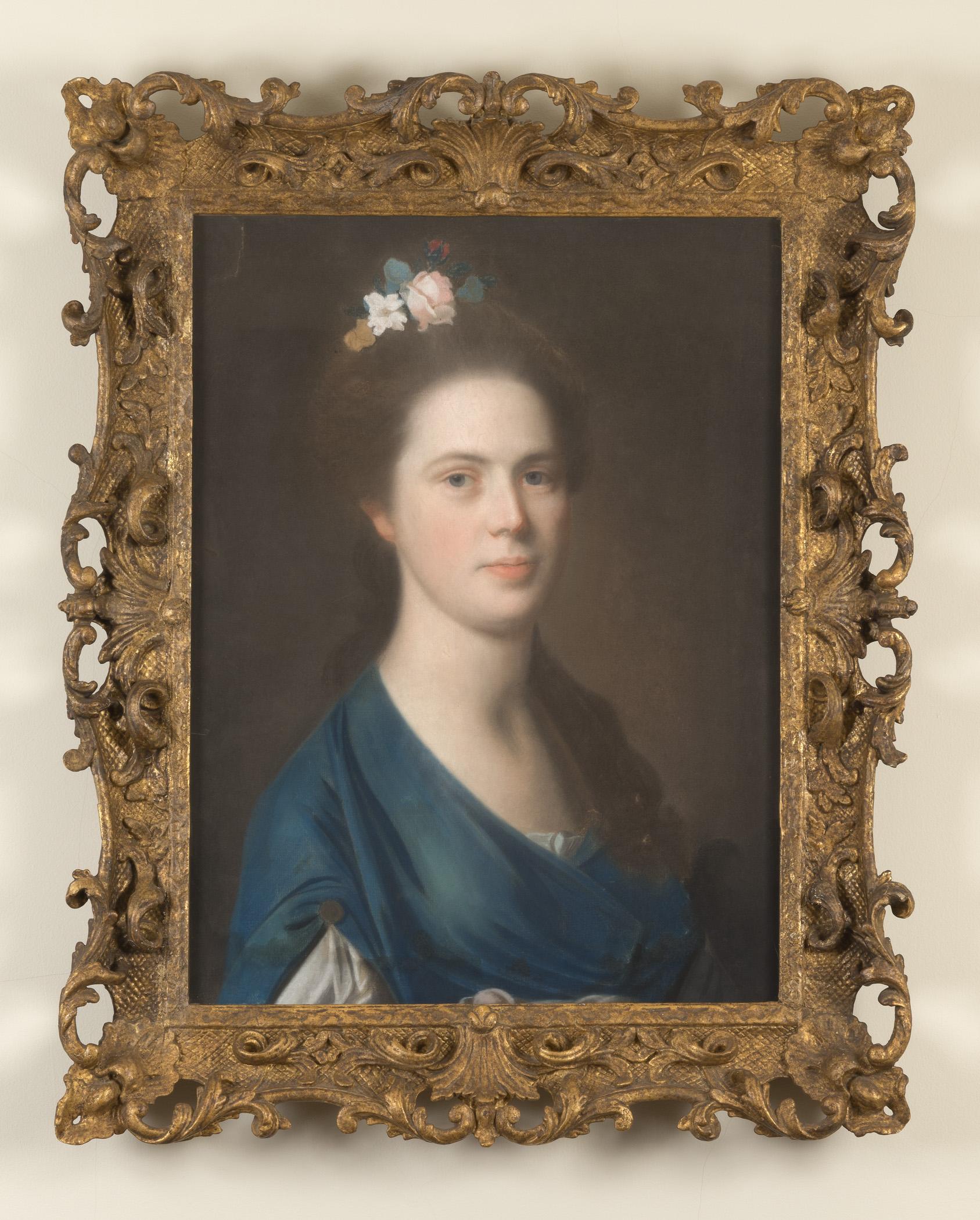 1957.1128 A Pastel, B Frame, view 1