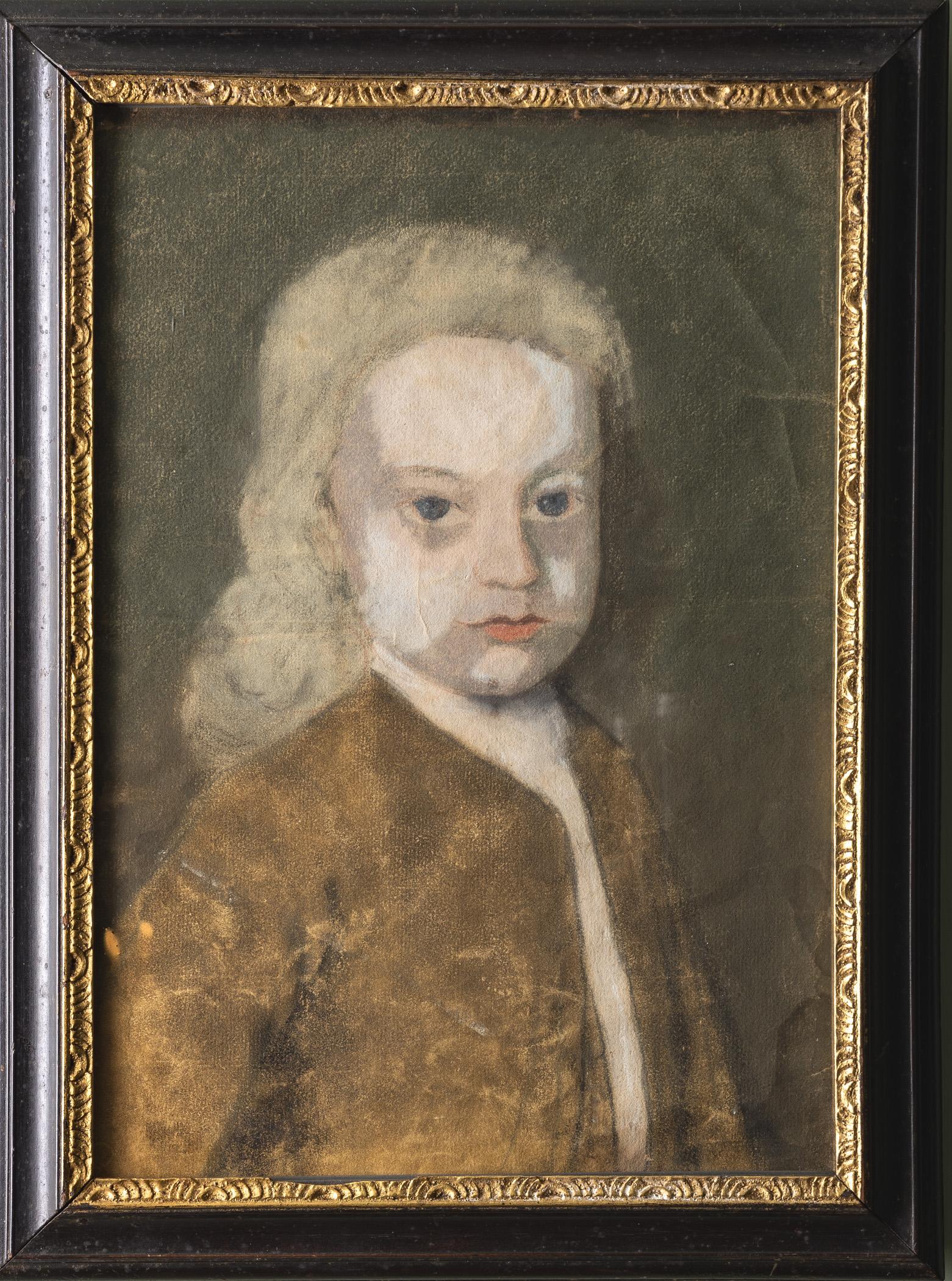 1957.1130 A Pastel, B Frame, view 2, raking light
