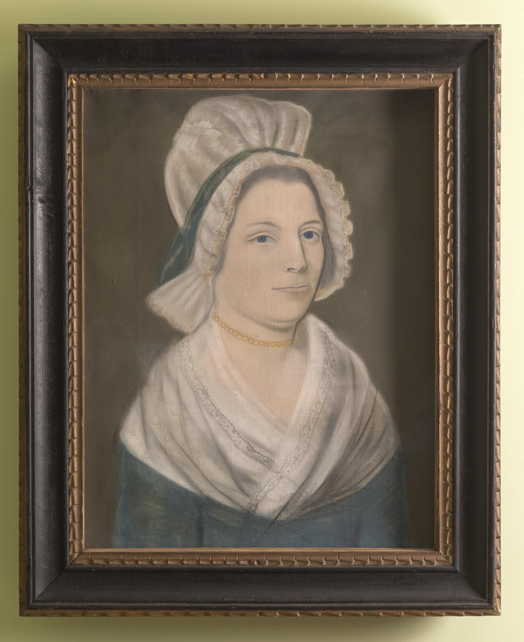 1957.1133 A Pastel, B Frame, view 2, raking light