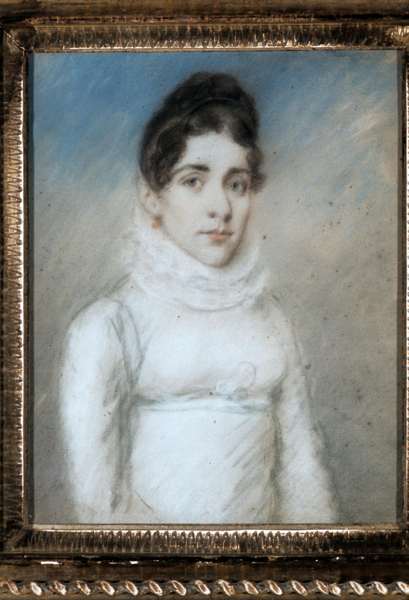 1957.1135 A Pastel, B Frame, detail 1