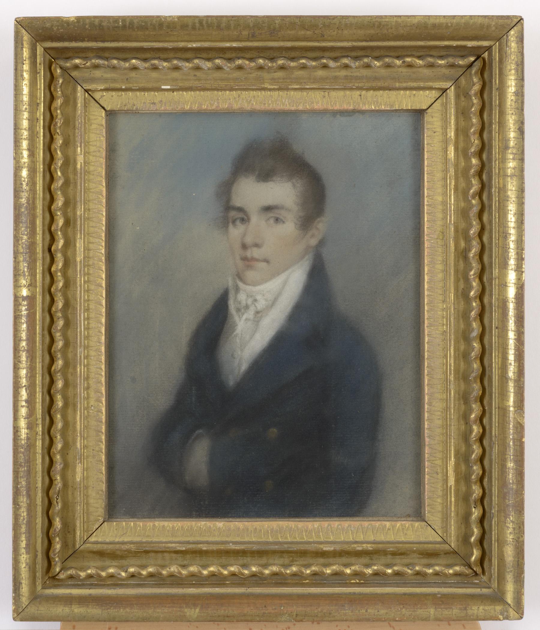 1957.1136 A Pastel, B Frame, view 1