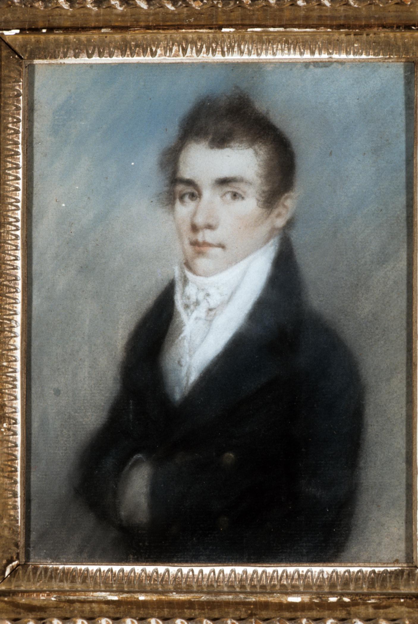 1957.1136 A Pastel, B Frame, detail 1