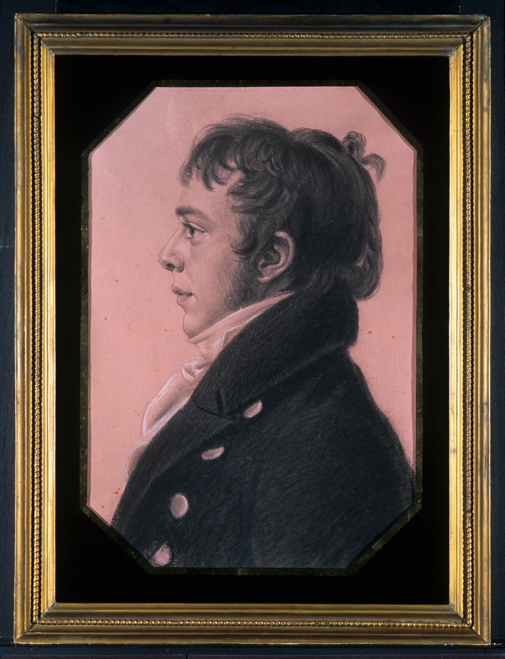 1957.1140 A Pastel, B Frame, C Glass, view 3