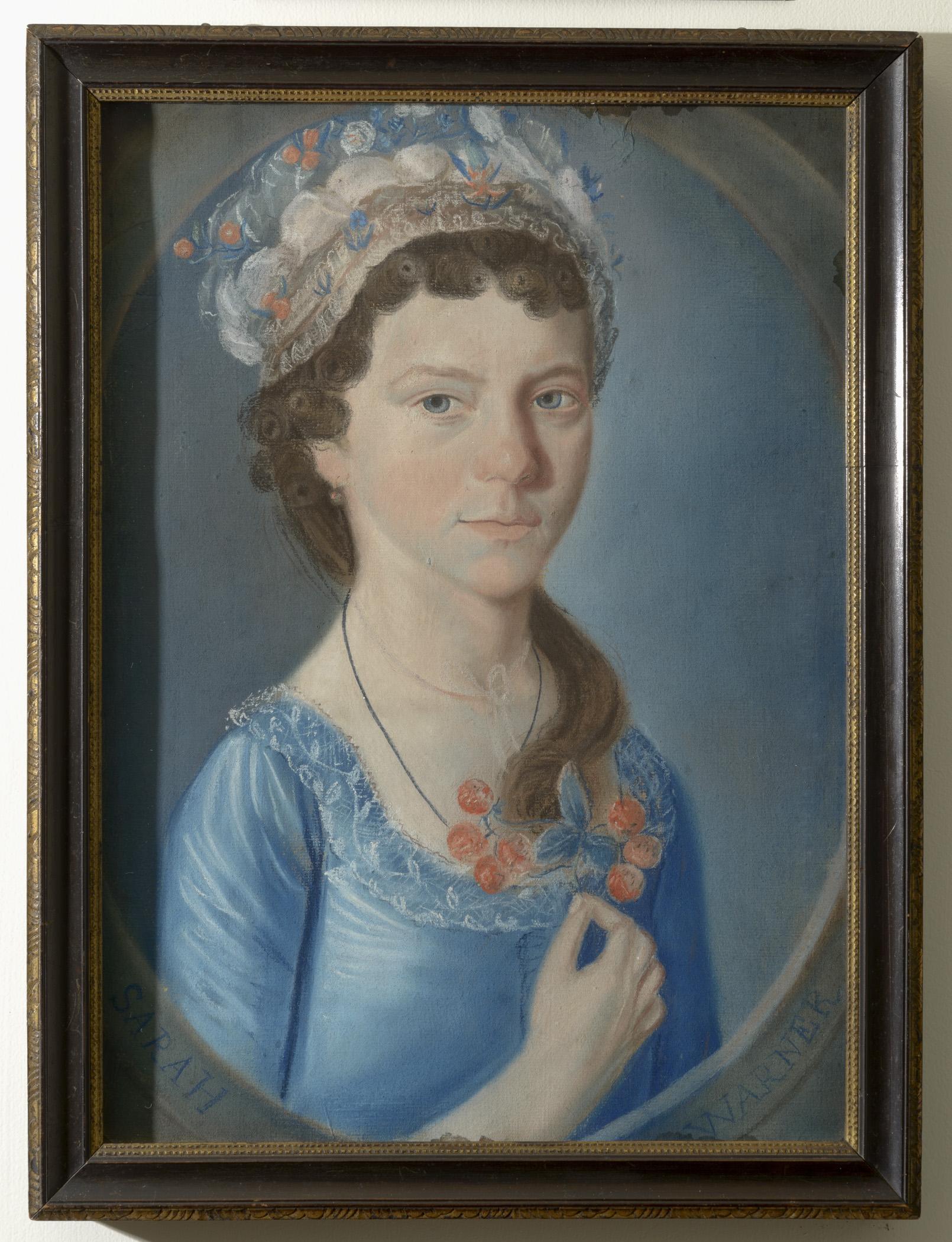 1957.1143 A Pastel, B Frame, view 2, raking light
