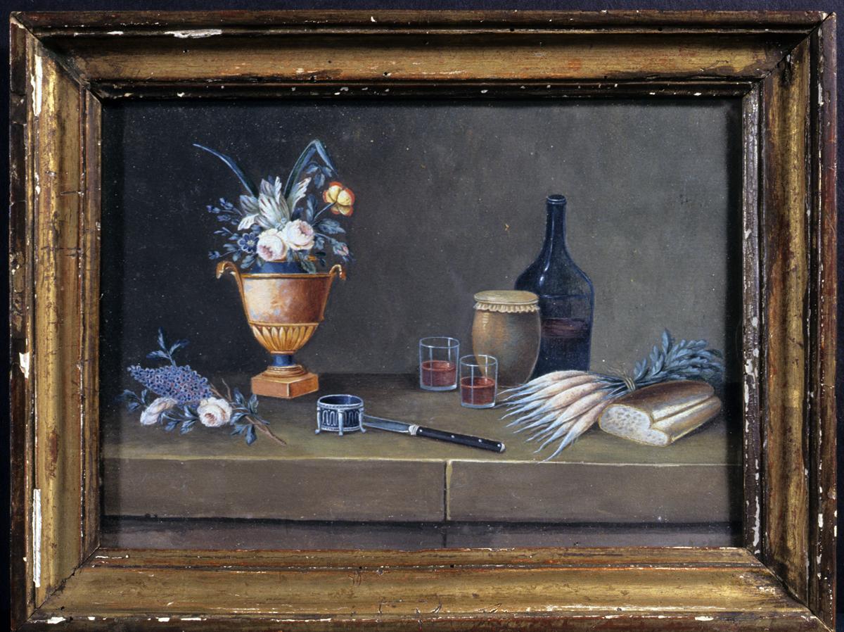 1957.1159 A, B Drawing and Frame