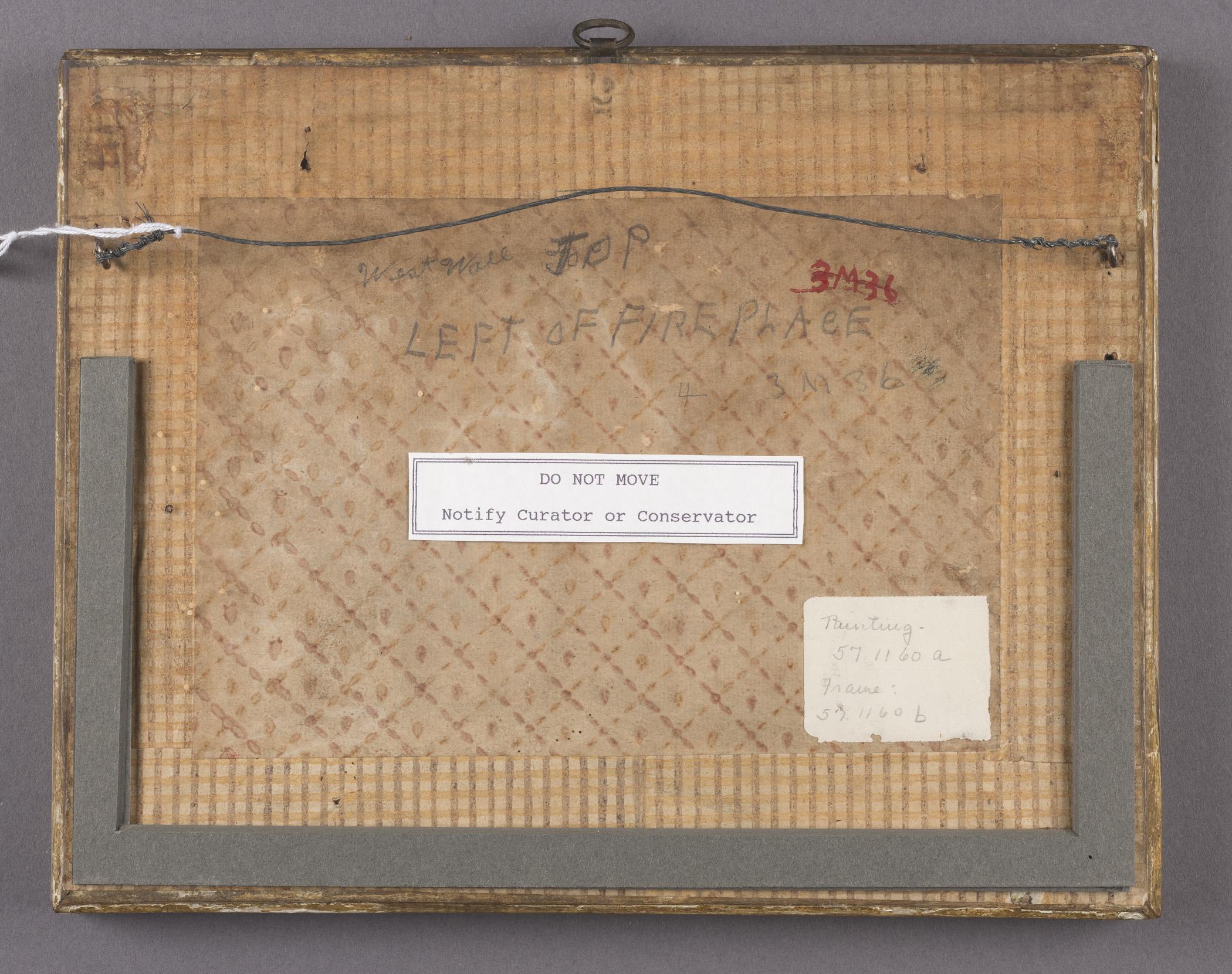 1957.1160 A Drawing, B Frame, view 3, reverse
