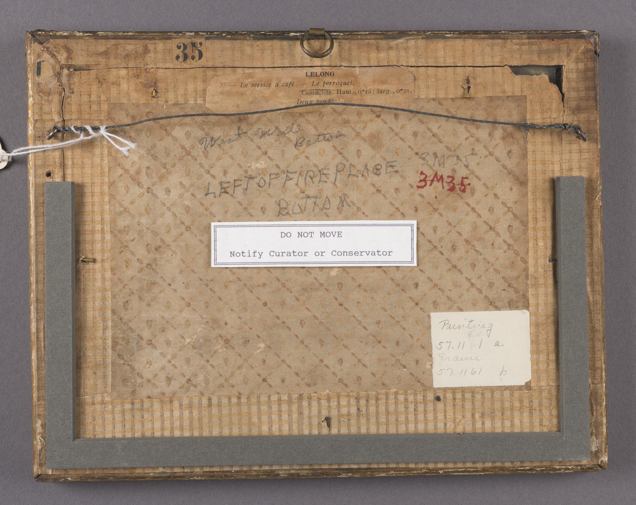 1957.1161 A Drawing, B Frame, view 3, reverse