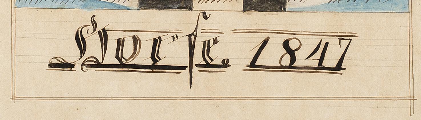 1957.1163 Fraktur, detail 1