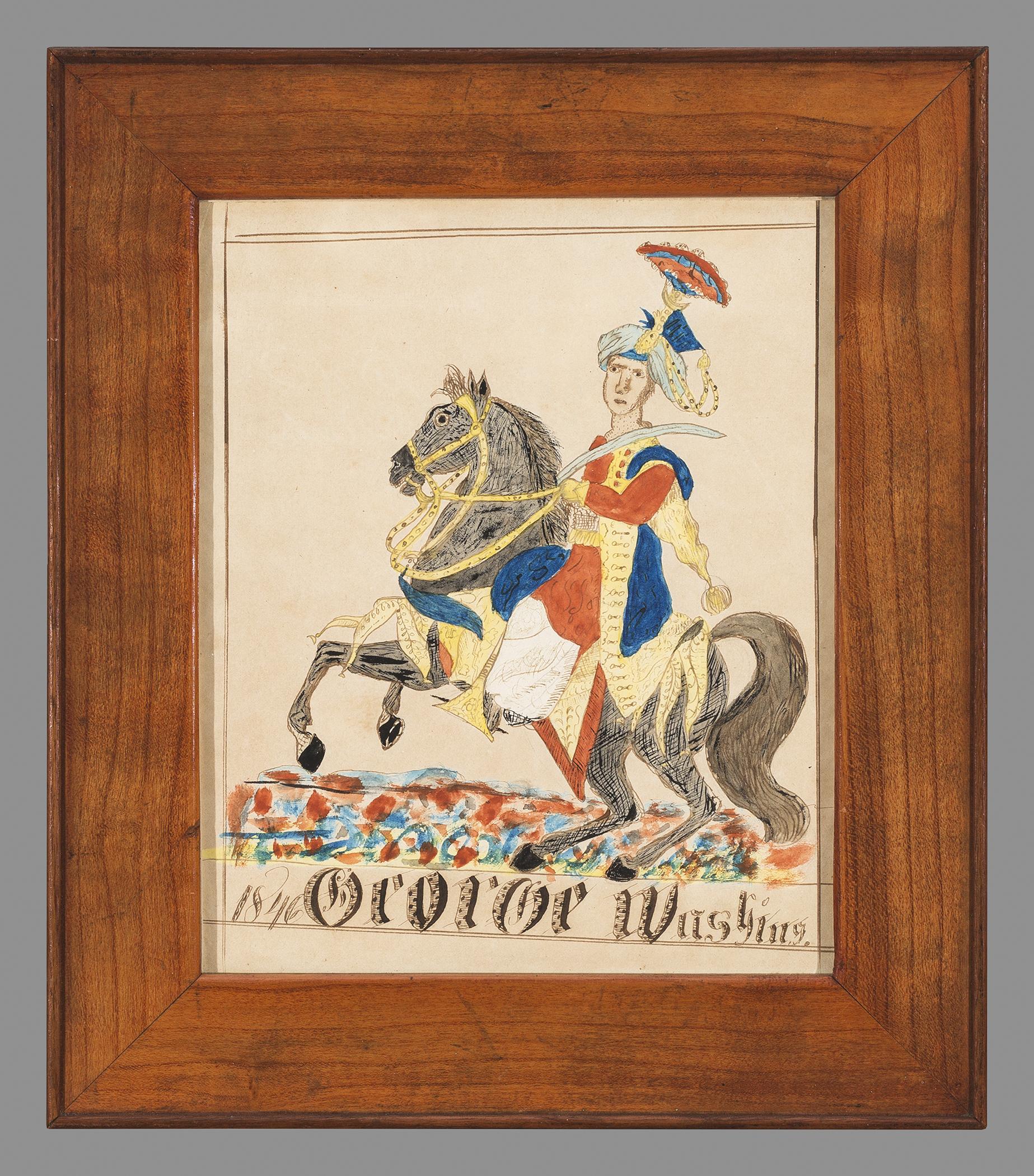 1957.1165 Fraktur, 1967.0747 Frame, view 1