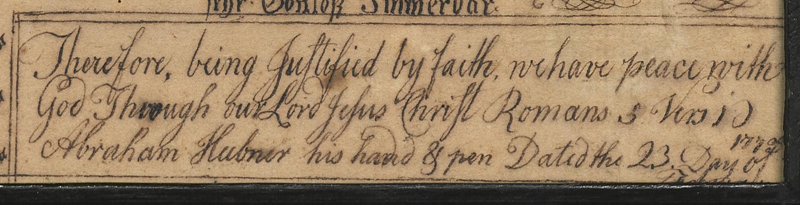 1957.1183 A Fraktur, detail 1