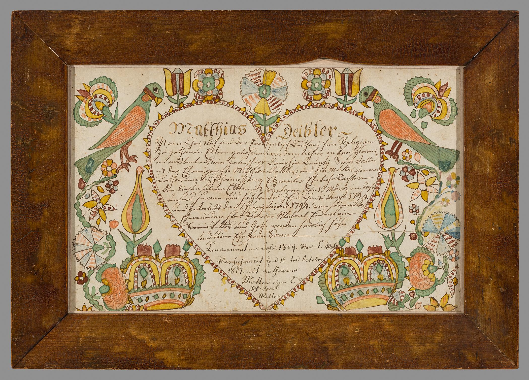 1957.1187 A Fraktur, B Frame, view 1