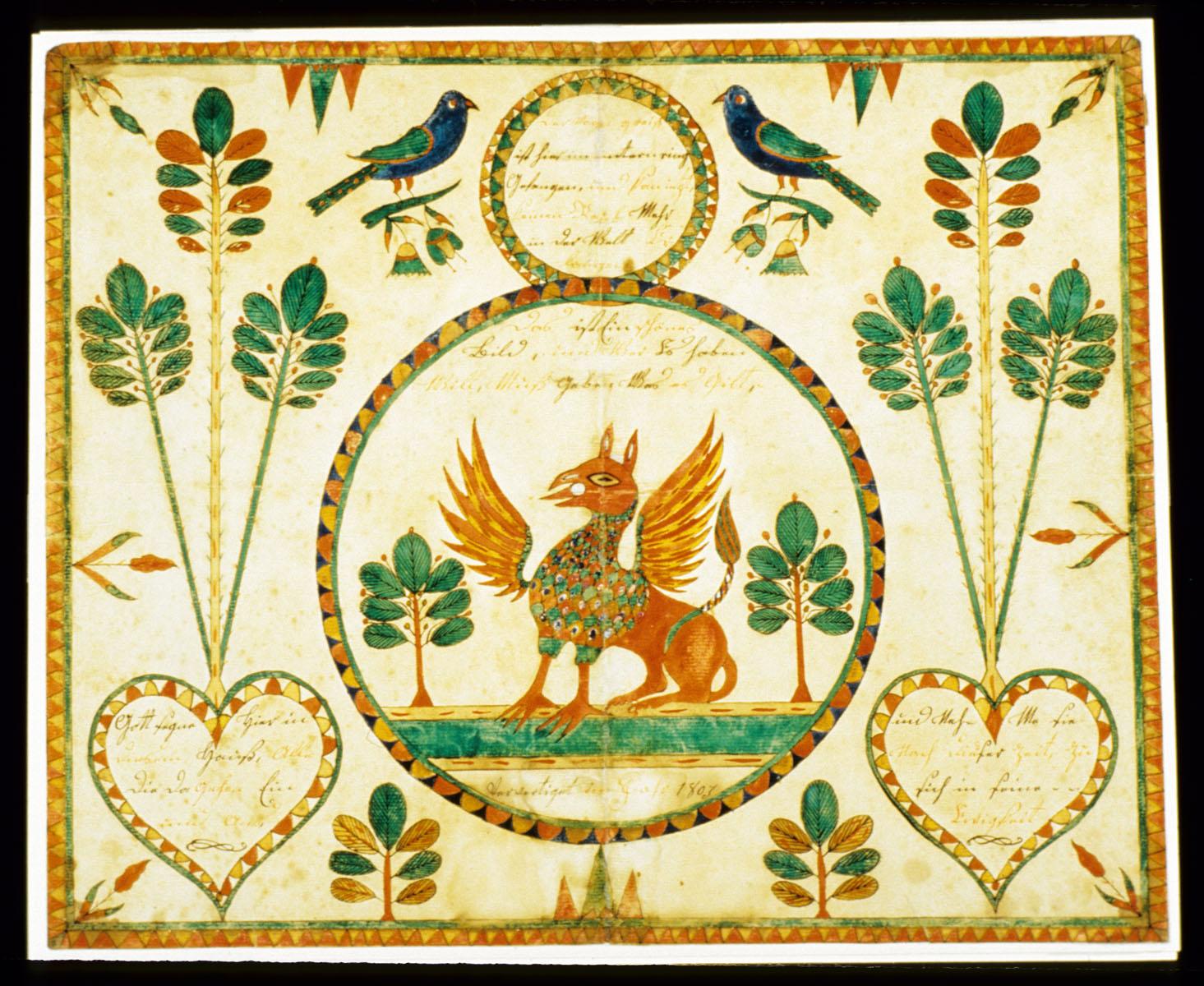 1957.1190 Fraktur, view 3