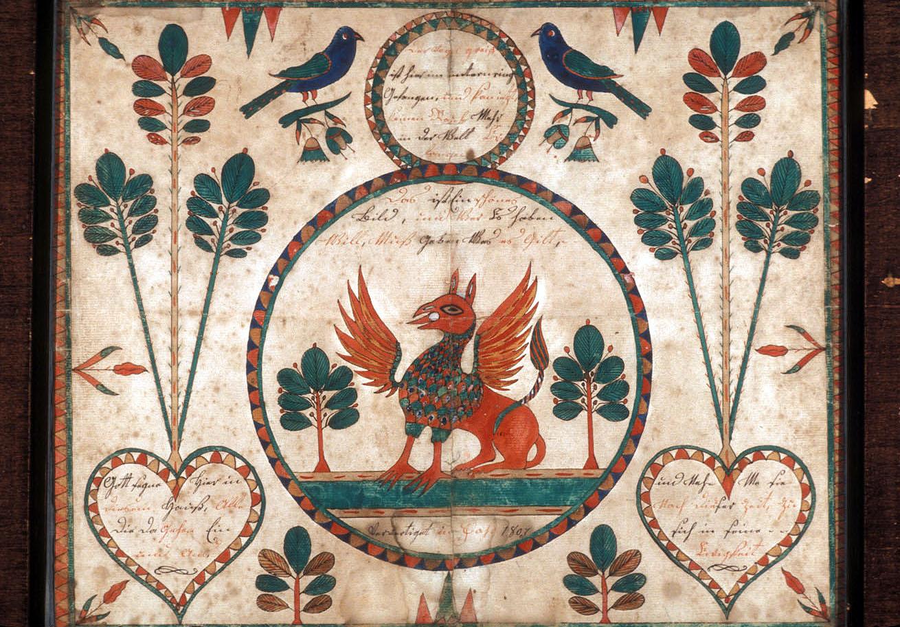 1957.1190 Fraktur, detail