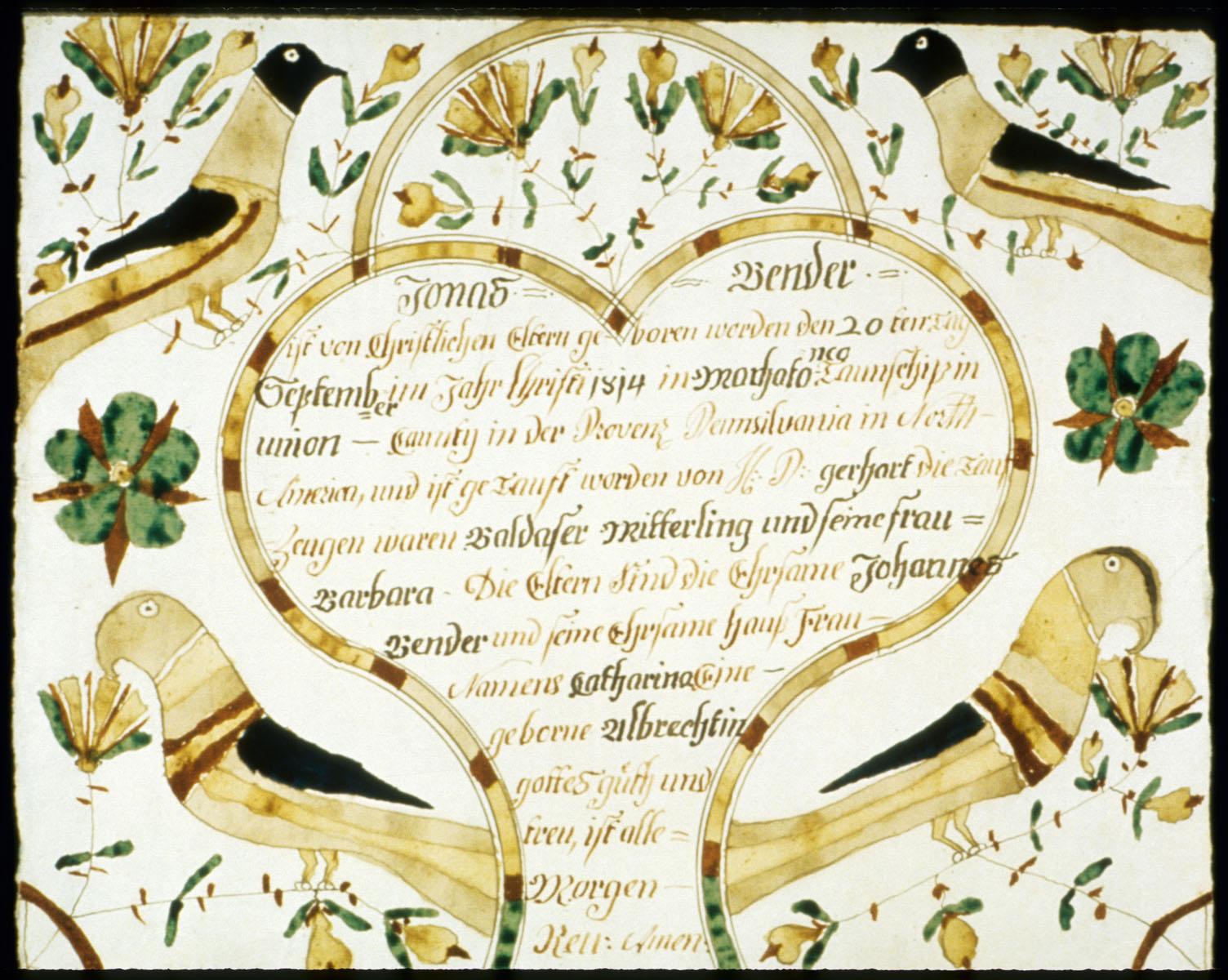 1957.1196 A Fraktur, view 3