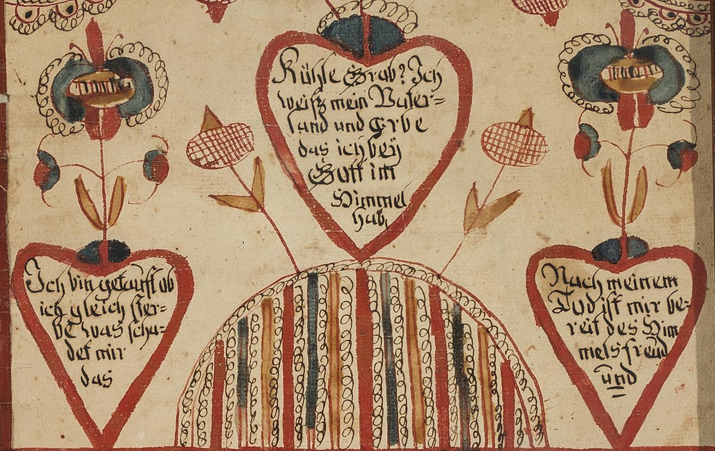 1957.1205 A Fraktur, detail 1