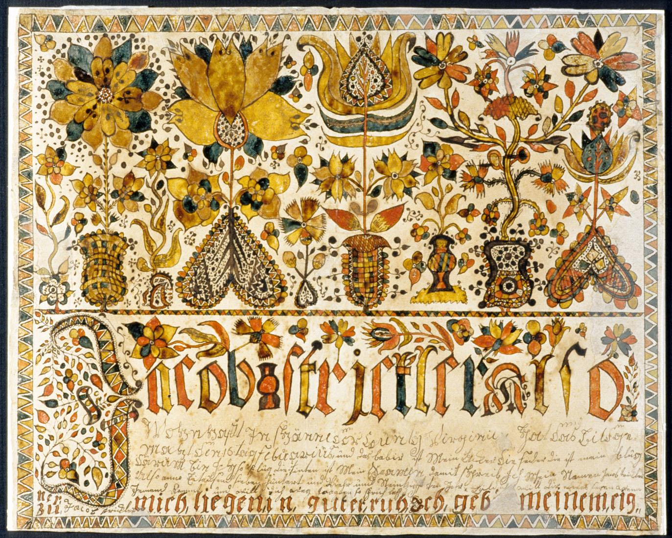 1957.1208 Fraktur, view 2