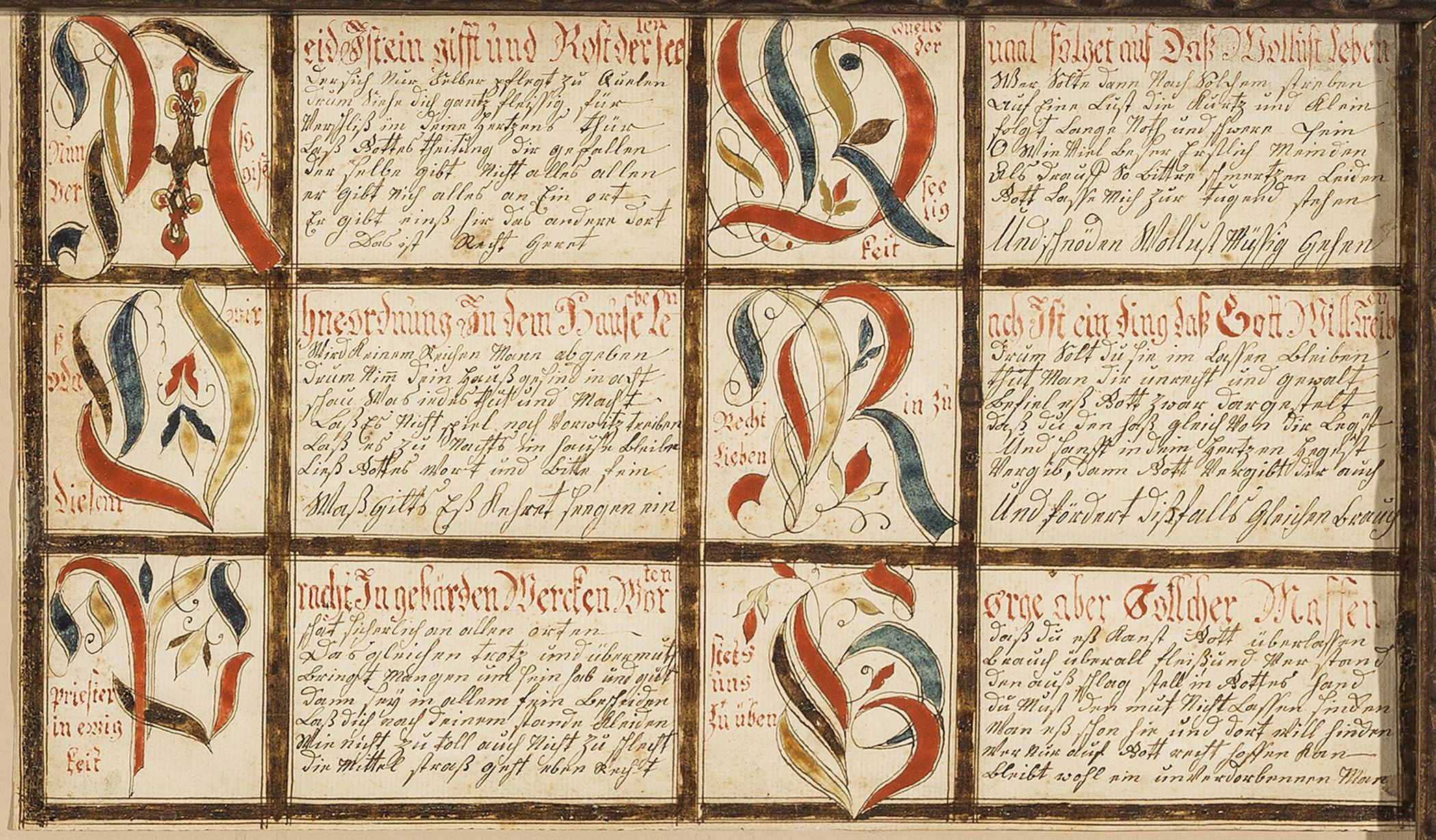 1957.1213 A Fraktur, detail 2
