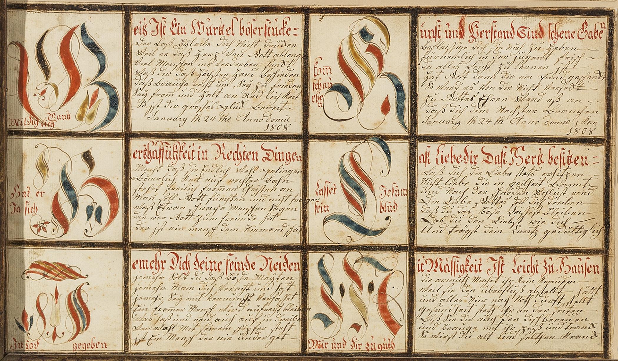 1957.1213 A Fraktur, detail 3