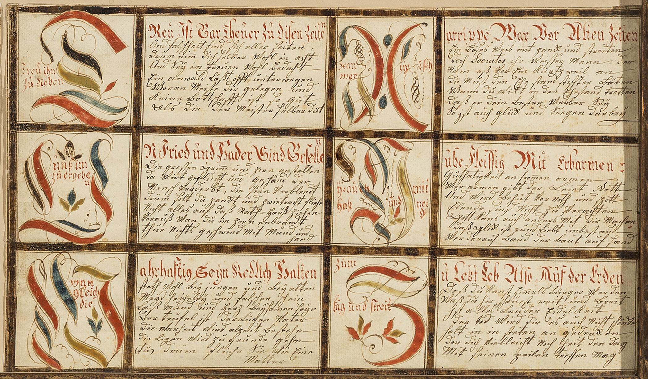 1957.1213 A Fraktur, detail 4