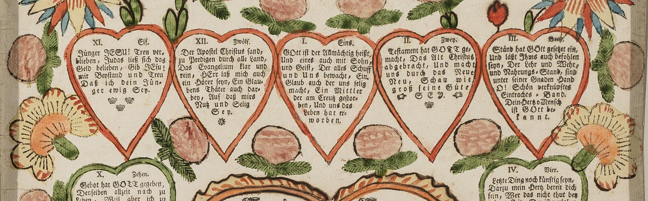 1957.1214 Fraktur, detail 2