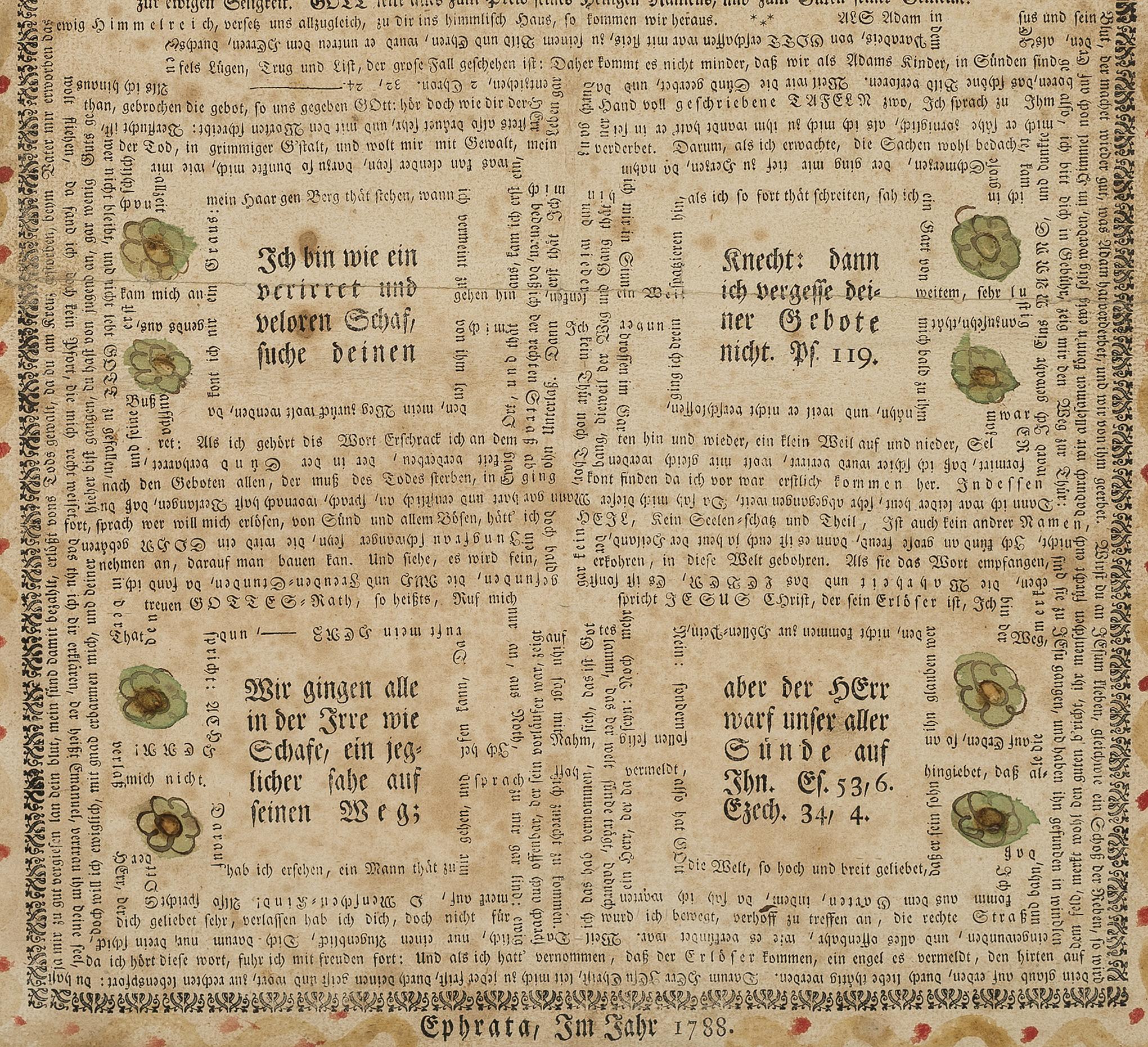 1957.1215 A Fraktur, detail 2