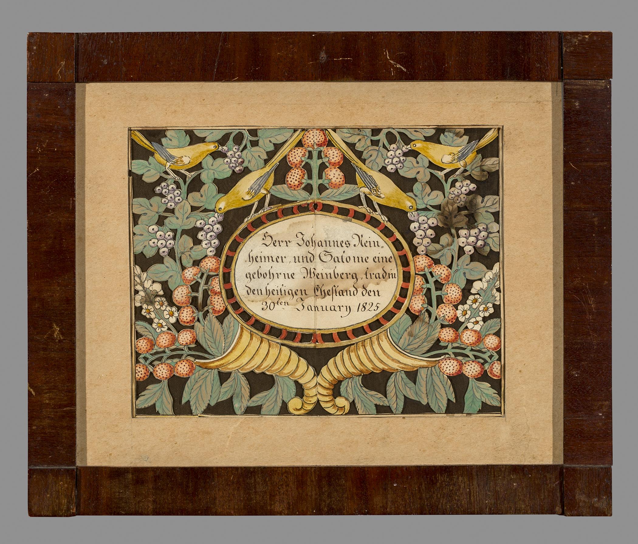 1957.1216 A Fraktur, B Frame, view 1