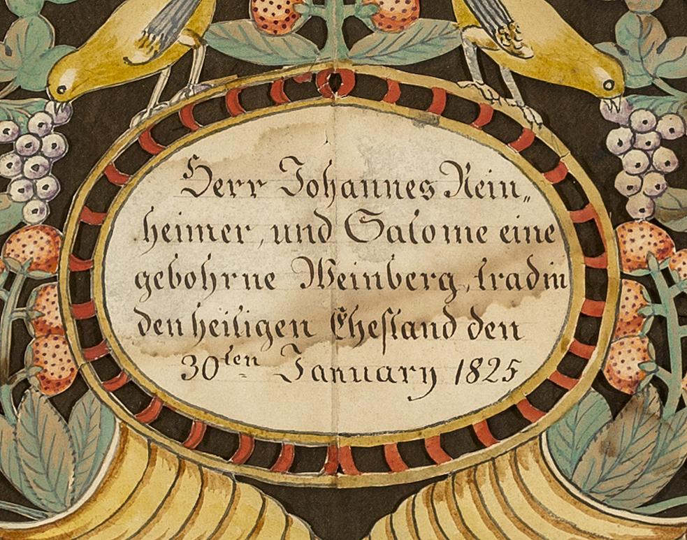 1957.1216 A Fraktur, detail 1