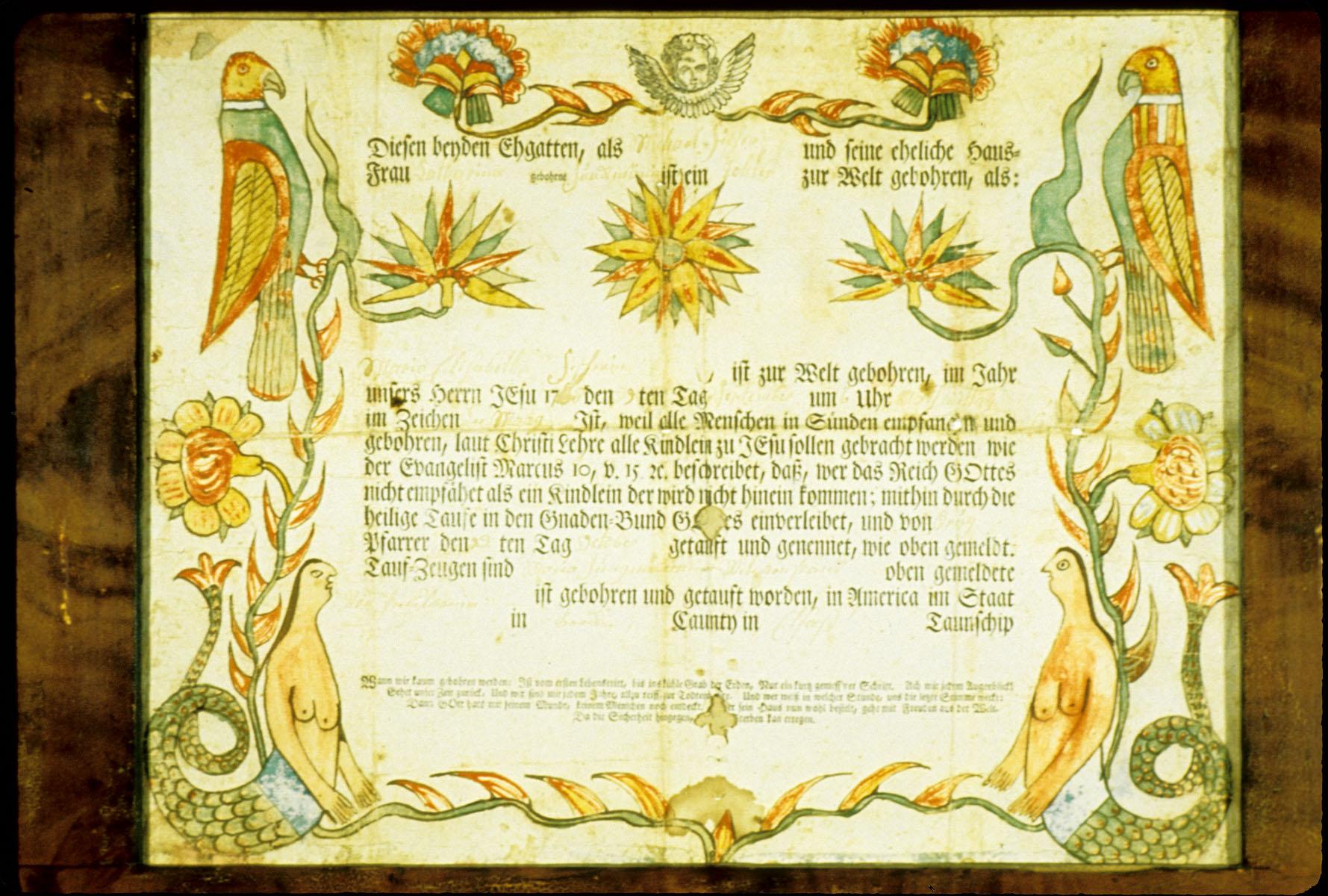 1957.1220 A Fraktur, B Fraktur, detail