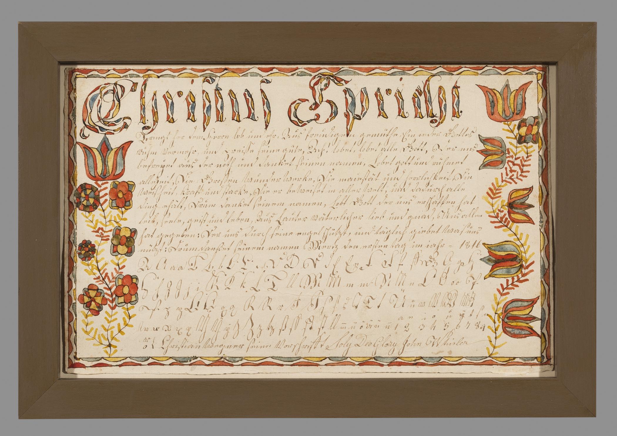 1957.1222 A Fraktur, view 1