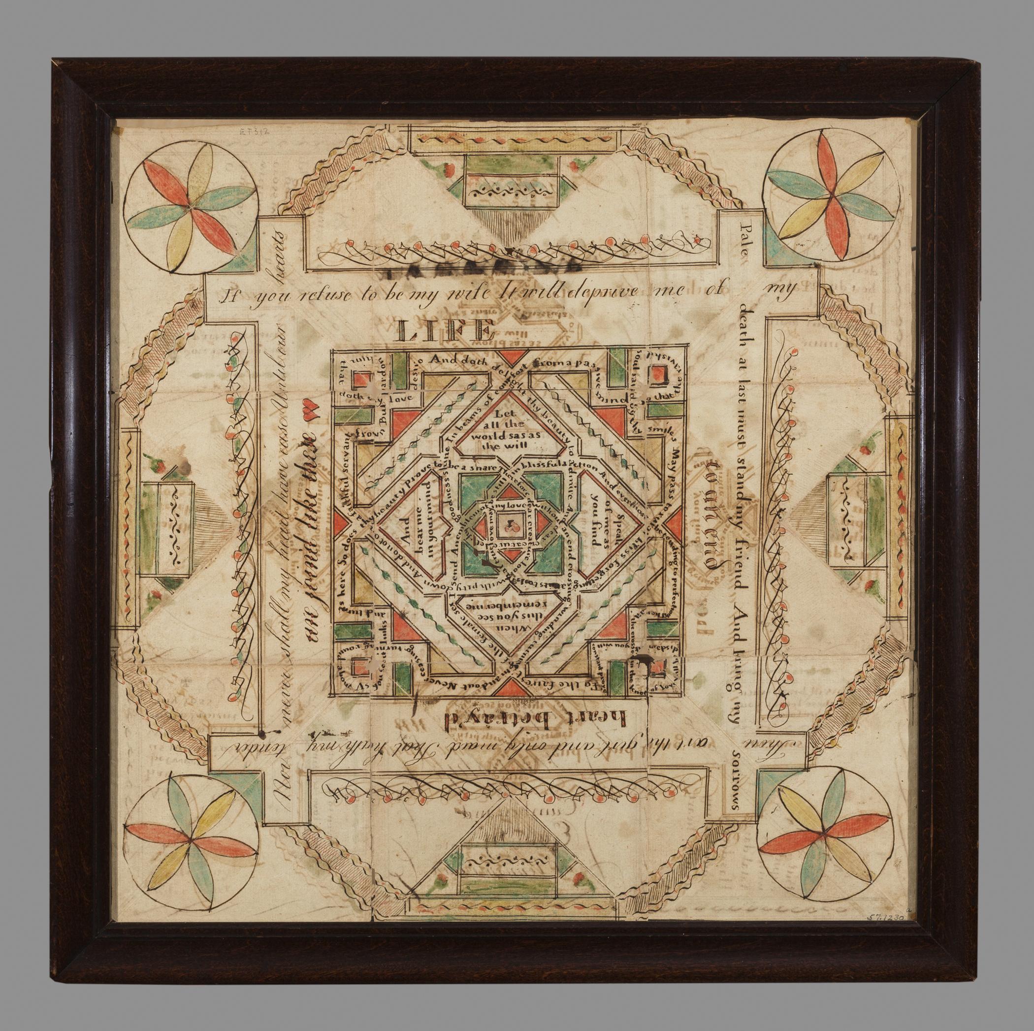 1957.1230 A Fraktur, C Frame, view 1