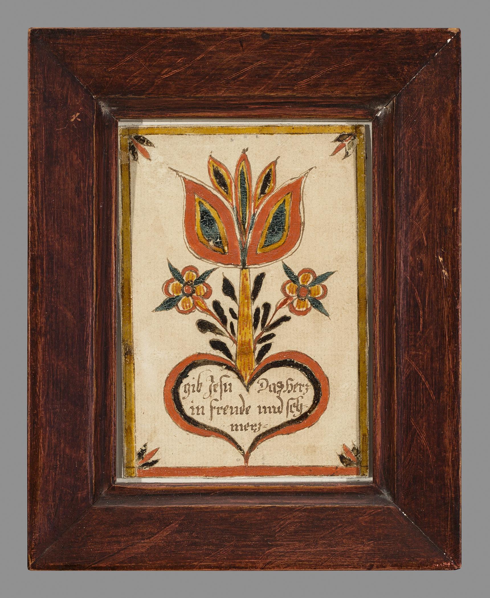 1957.1236 Fraktur, 1964.1556 Frame, view 1