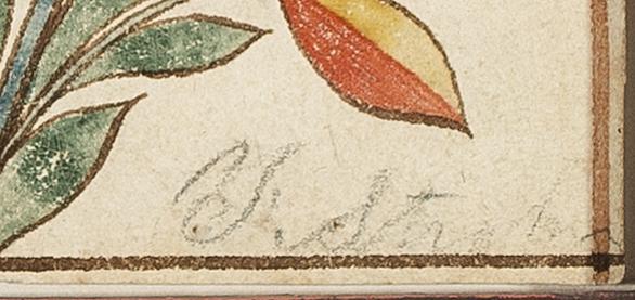 1957.1237 Fraktur, detail 1
