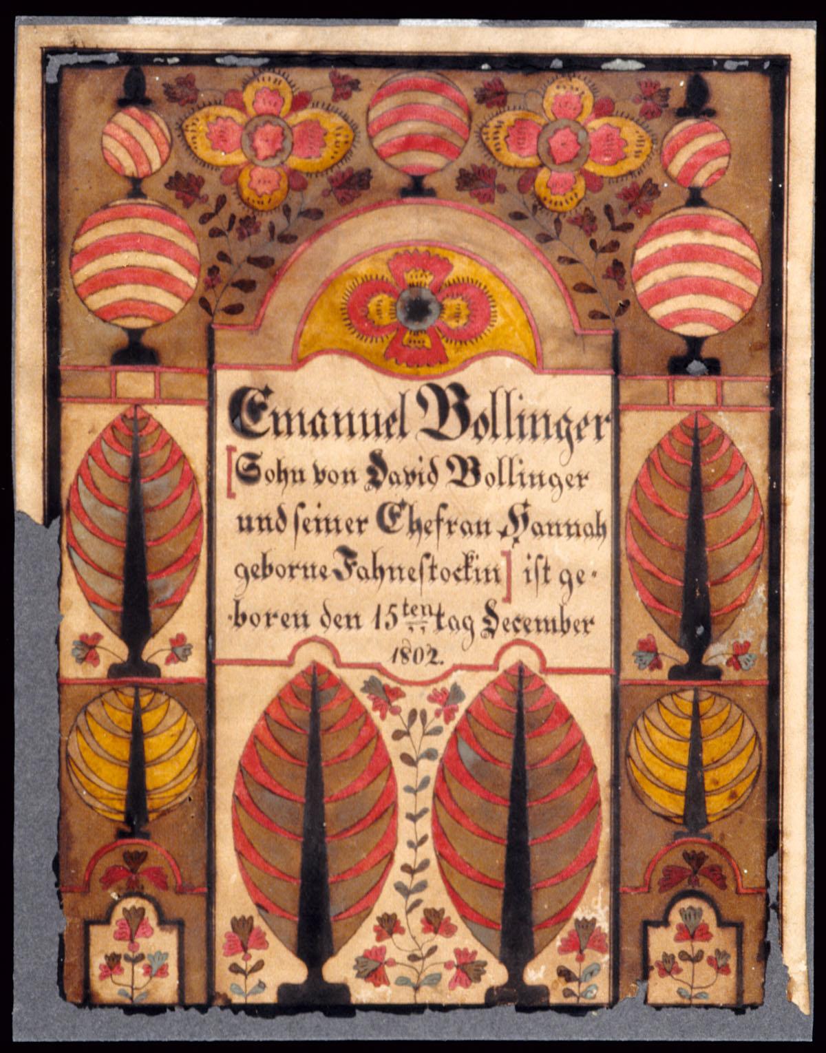 1957.1238 Fraktur, view 3