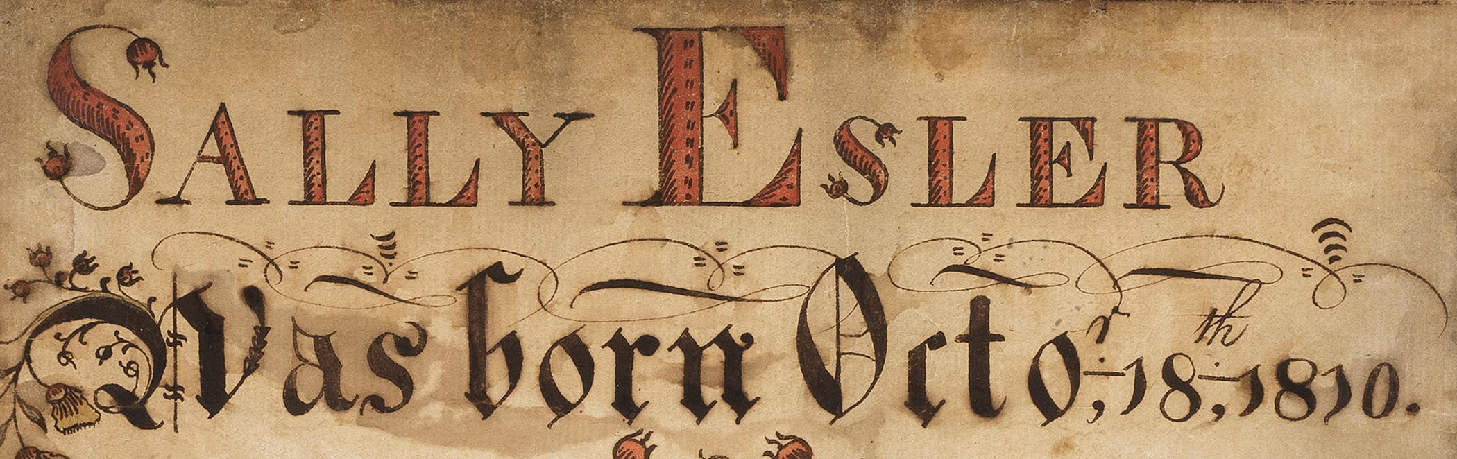 1957.1239 Fraktur, detail 1