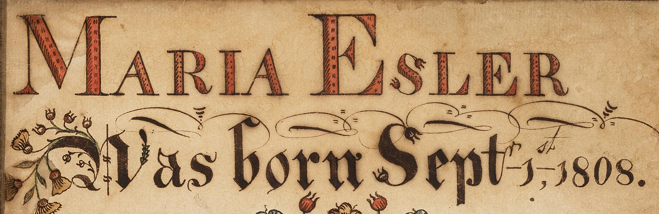 1957.1240 Fraktur, detail 1