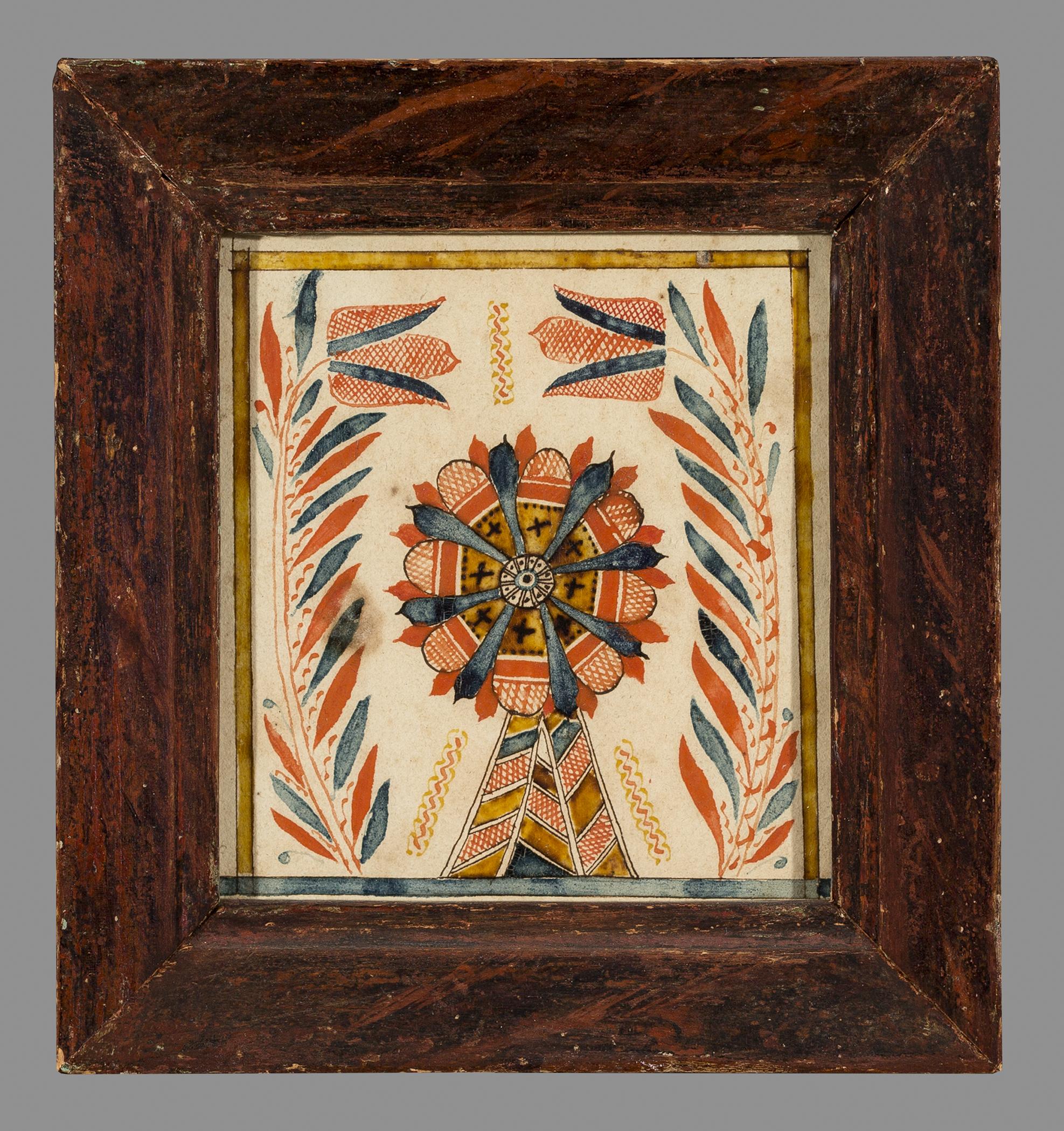 1957.1241 Fraktur, 1964.1554 Frame, view 1