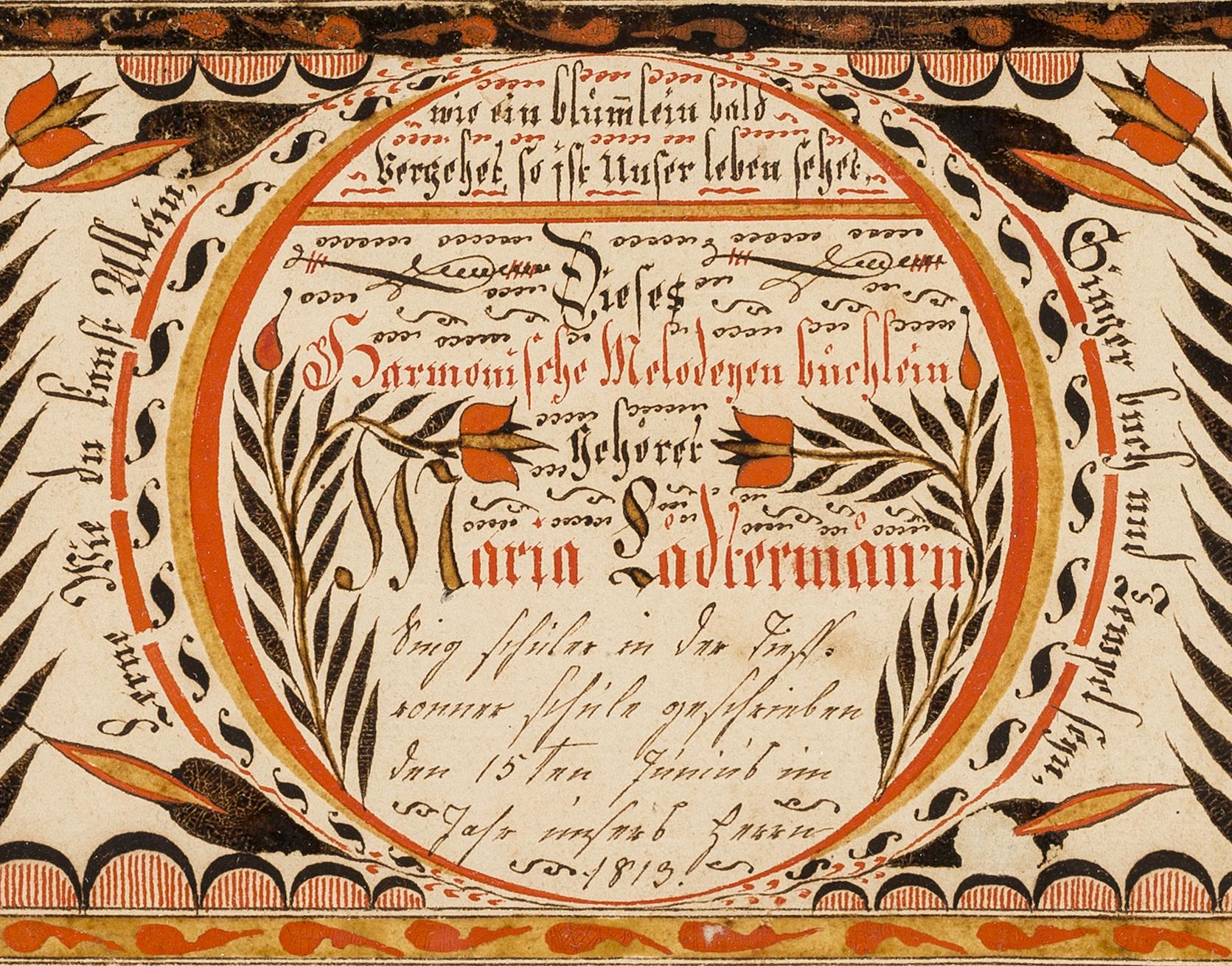 1957.1242 Fraktur, detail 1