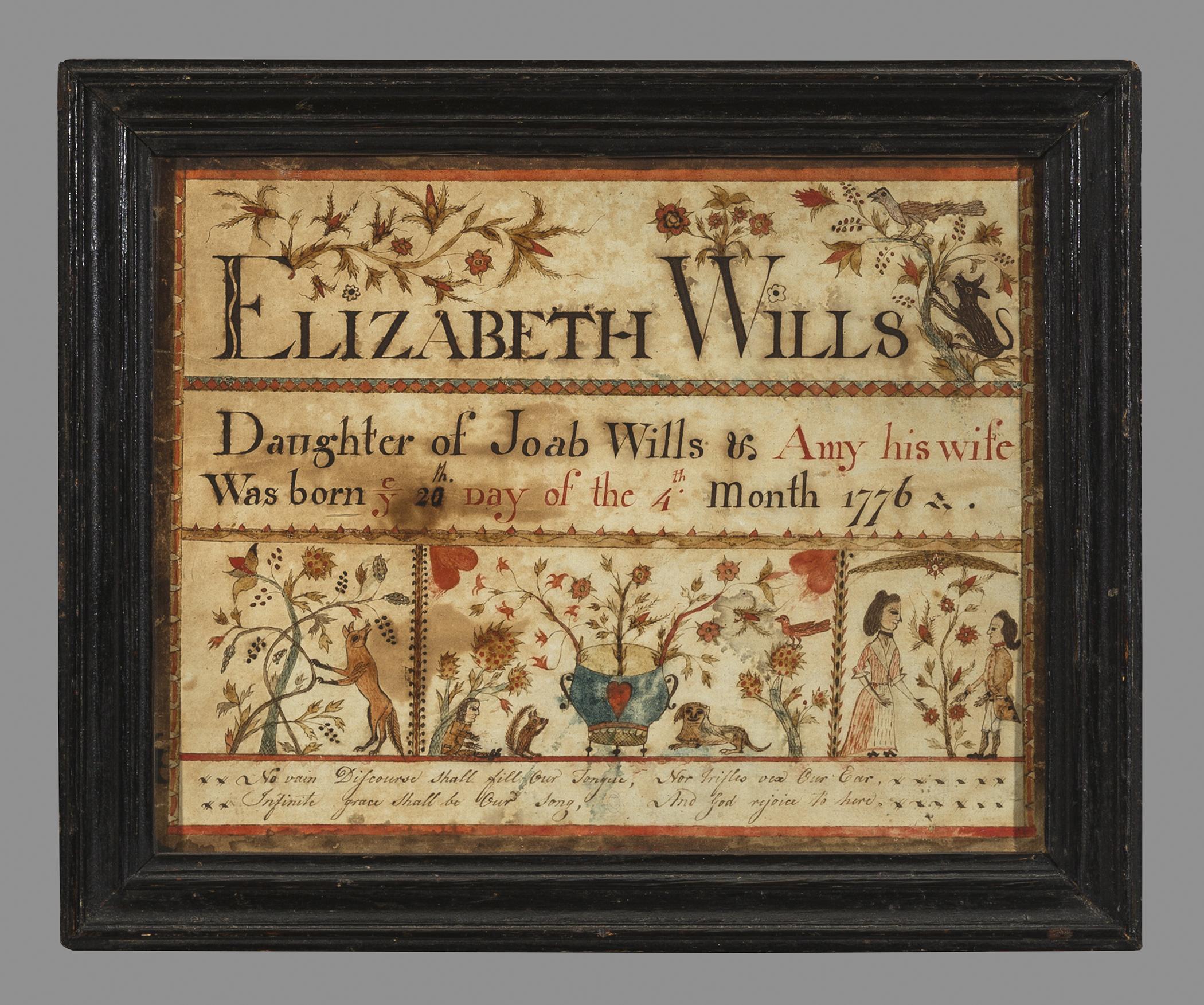 1957.1247 A Fraktur, B Frame, view 1
