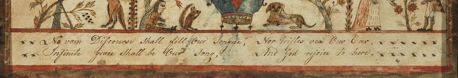 1957.1247 A Fraktur, detail 1
